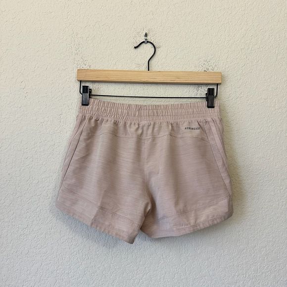 NWT ADIDAS Womens 3-Stripe Aeroready Pacer Woven Shorts in Taupe - Picture 5 of 14